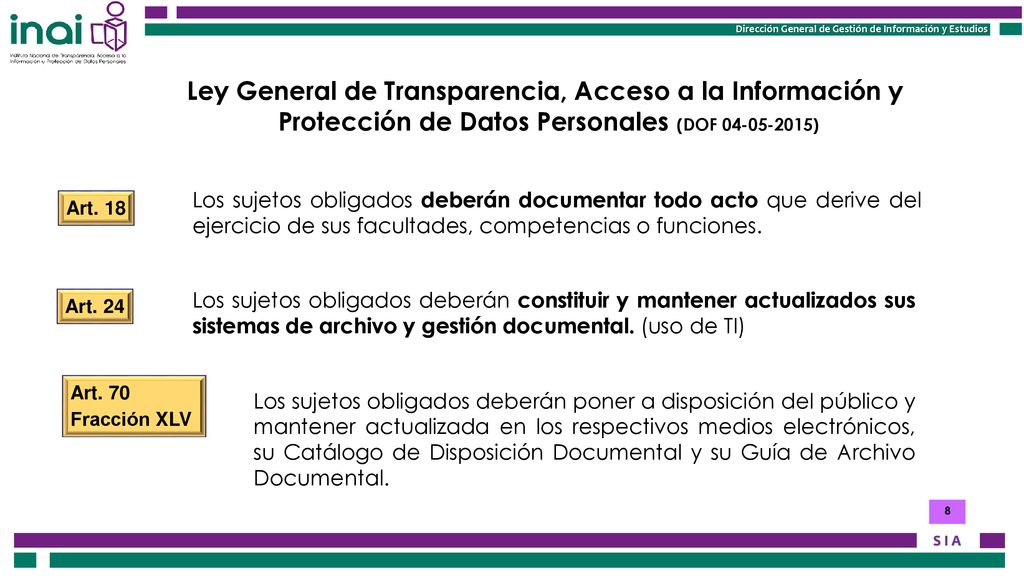 Ley General de Transparencia, Acceso a la Información y