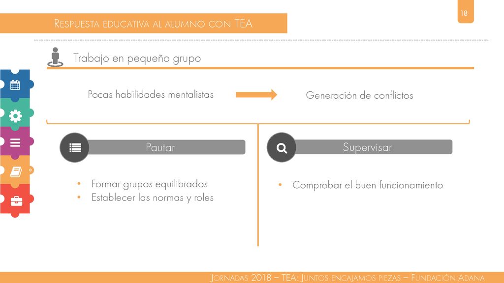   Respuesta educativa al alumno con TEA Trabajo en pequeño grupo