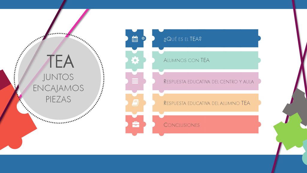 TEA  JUNTOS ENCAJAMOS PIEZAS     ¿Qué es el TEA Alumnos con TEA