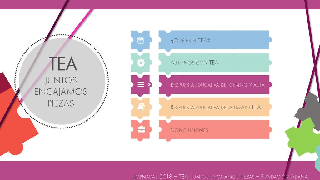 TEA  JUNTOS ENCAJAMOS PIEZAS     ¿Qué es el TEA Alumnos con TEA