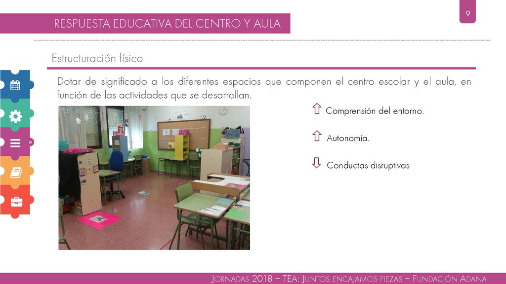  Comprensión del entorno.  Autonomía.  Conductas disruptivas 