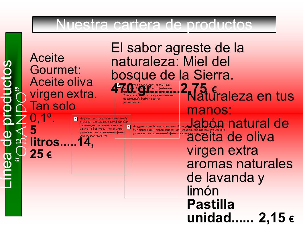 Nuestra cartera de productos