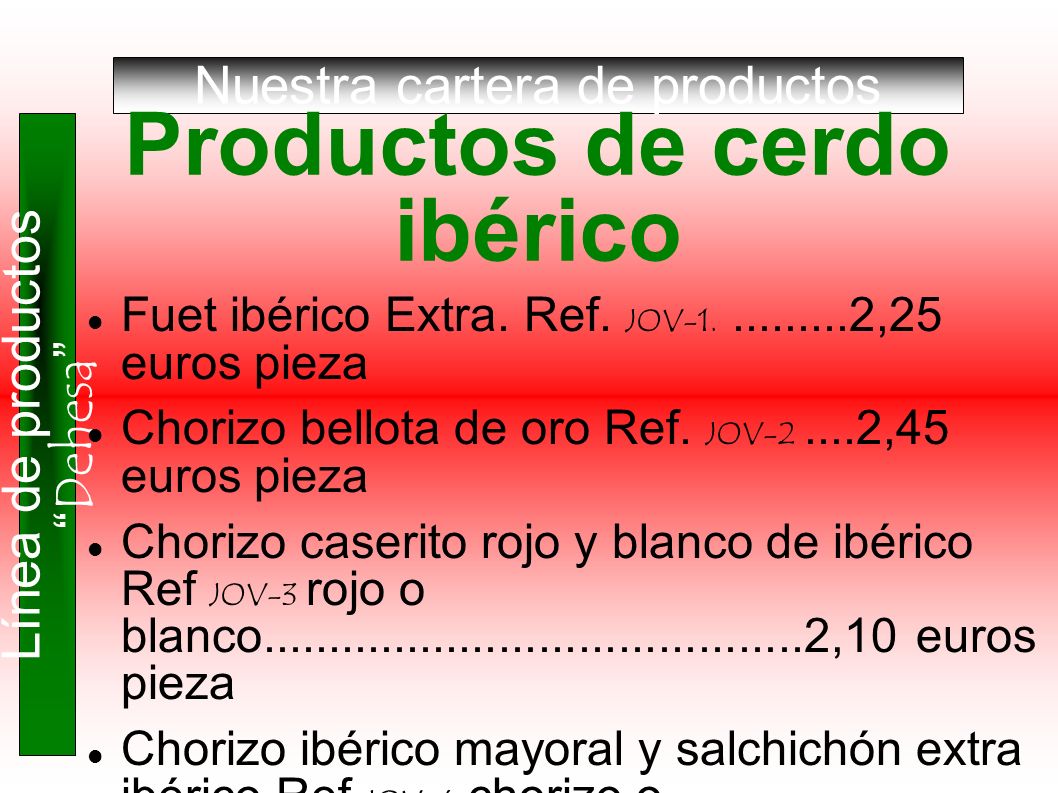 Productos de cerdo ibérico