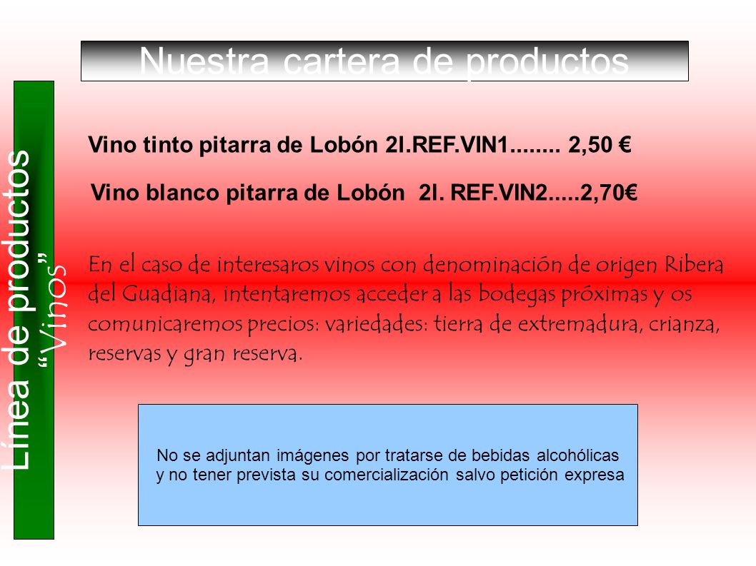 Nuestra cartera de productos