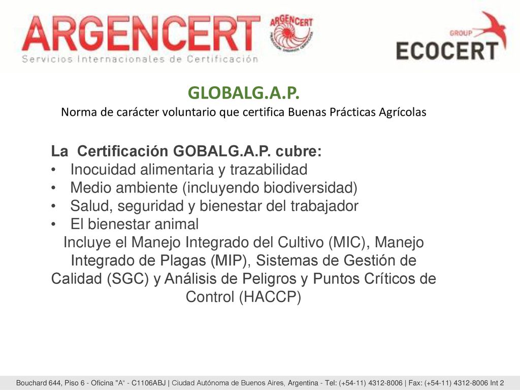 Norma de carácter voluntario que certifica Buenas Prácticas Agrícolas