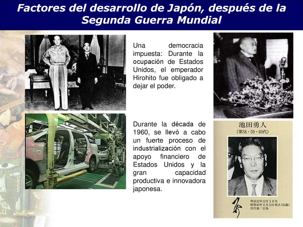 Factores del desarrollo de Japón, después de la Segunda Guerra Mundial