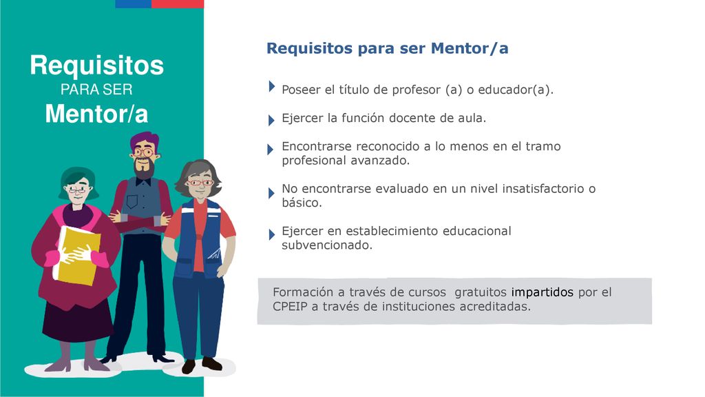 Requisitos Mentor/a Requisitos para ser Mentor/a PARA SER