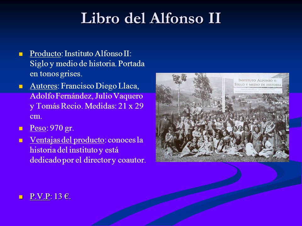 Libro del Alfonso II Producto: Instituto Alfonso II: Siglo y medio de historia. Portada en tonos grises.