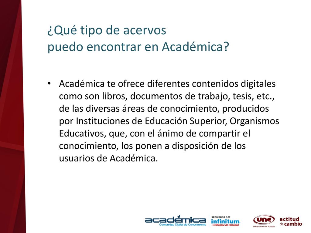 ¿Qué tipo de acervos puedo encontrar en Académica