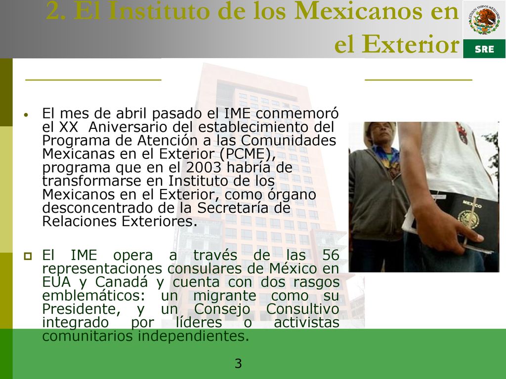 2. El Instituto de los Mexicanos en el Exterior