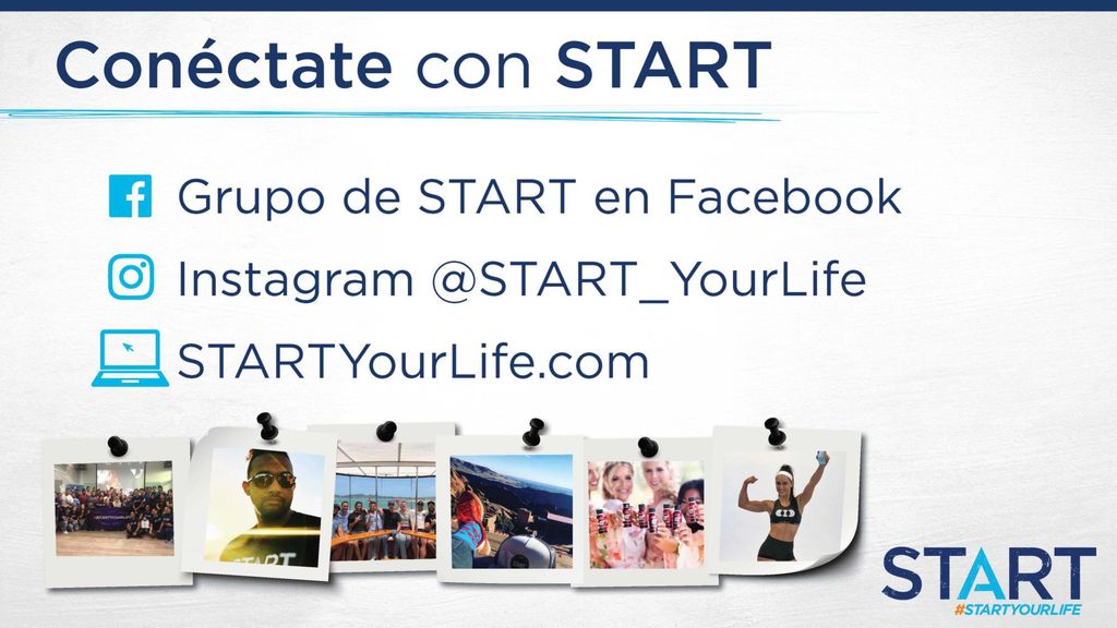 El grupo START en Facebook es donde todos nuestros miembros se pueden conectar, inspirar y colaborar unos con otros. Se trata de una comunidad global de ayuda, reconocimientos, concursos y un lugar para agregar valor al camino de cada persona.