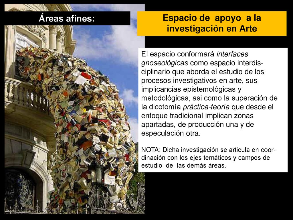 Áreas afines: Espacio de apoyo a la investigación en Arte