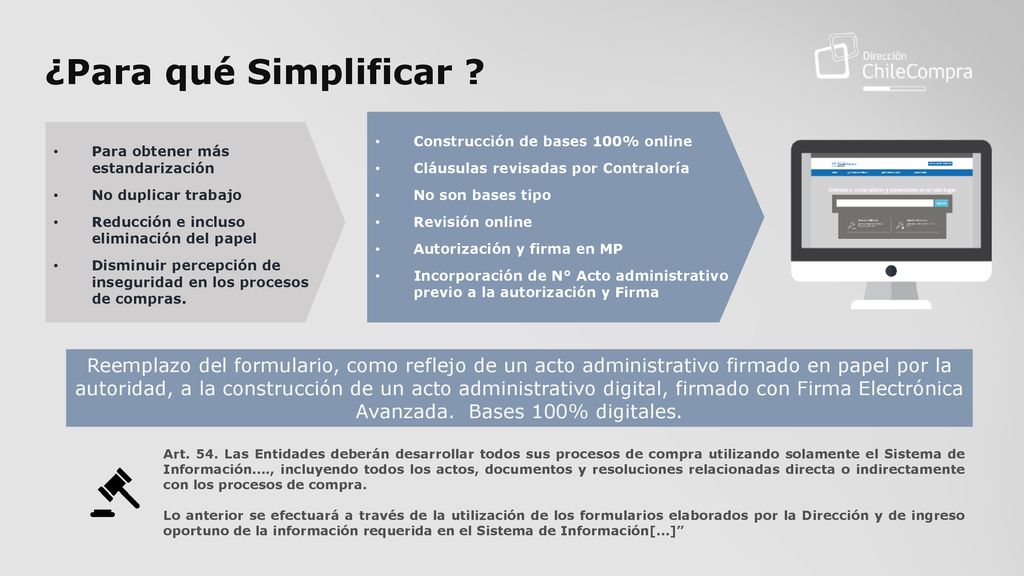 ¿Para qué Simplificar Construcción de bases 100% online. Cláusulas revisadas por Contraloría. No son bases tipo.