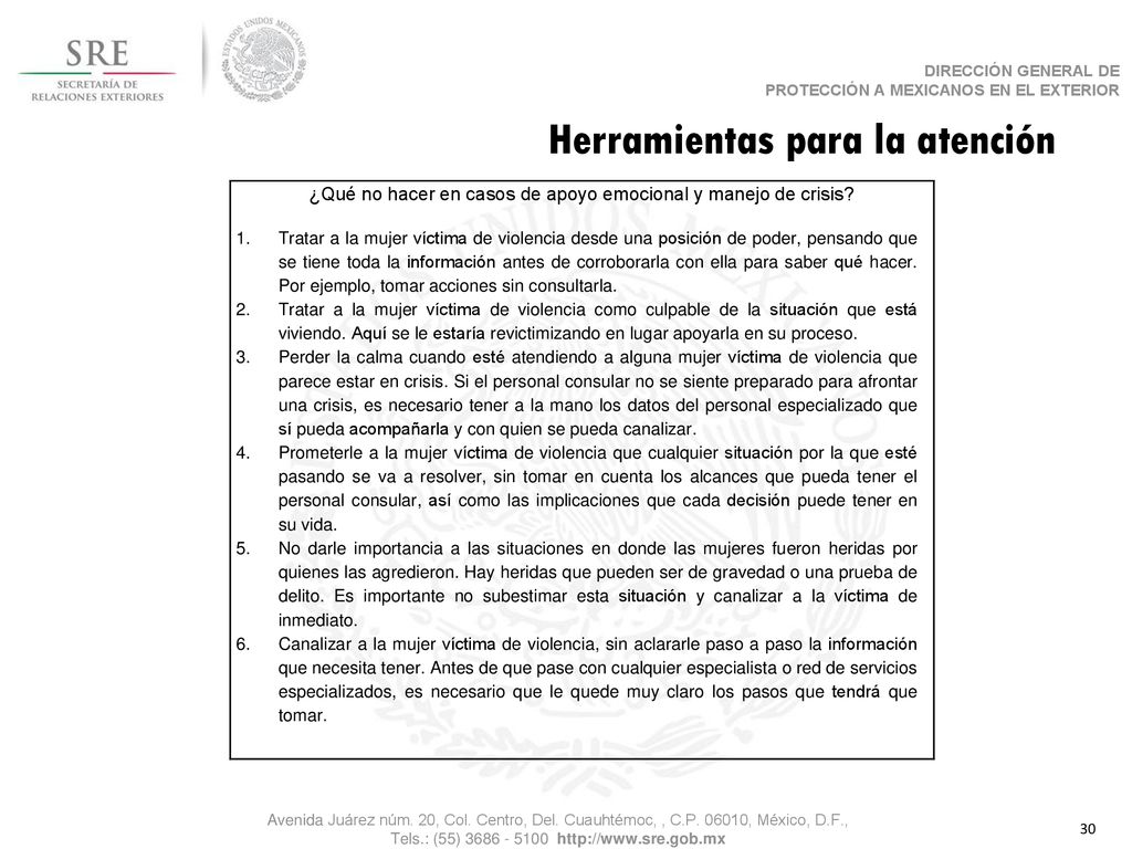 ¿Qué no hacer en casos de apoyo emocional y manejo de crisis