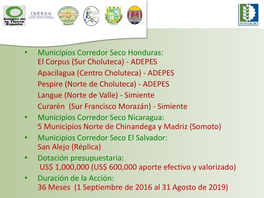 Municipios Corredor Seco Honduras: El Corpus (Sur Choluteca) - ADEPES