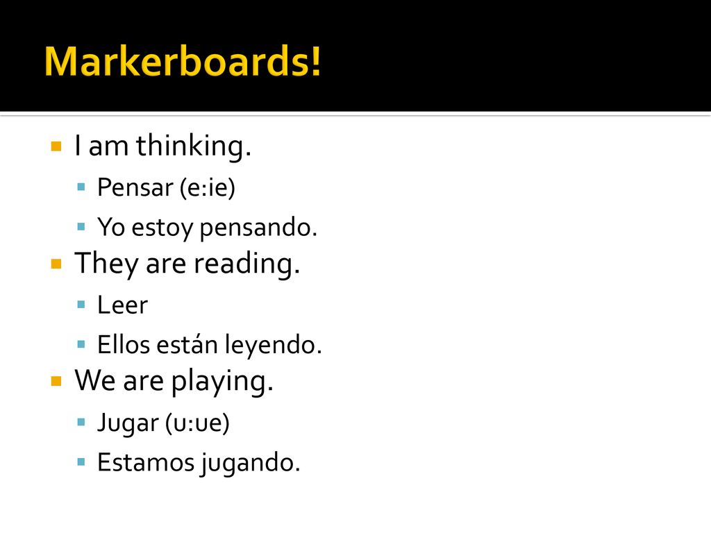 Markerboards! I am thinking. They are reading. We are playing.