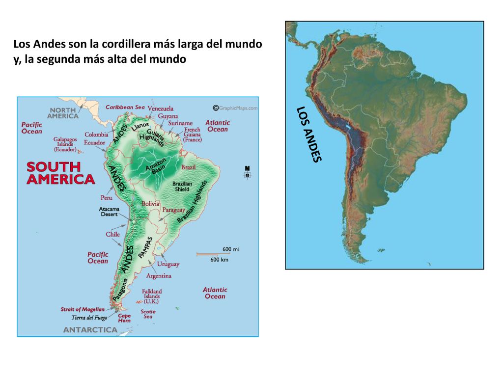 Los Andes son la cordillera más larga del mundo y, la segunda más alta del mundo