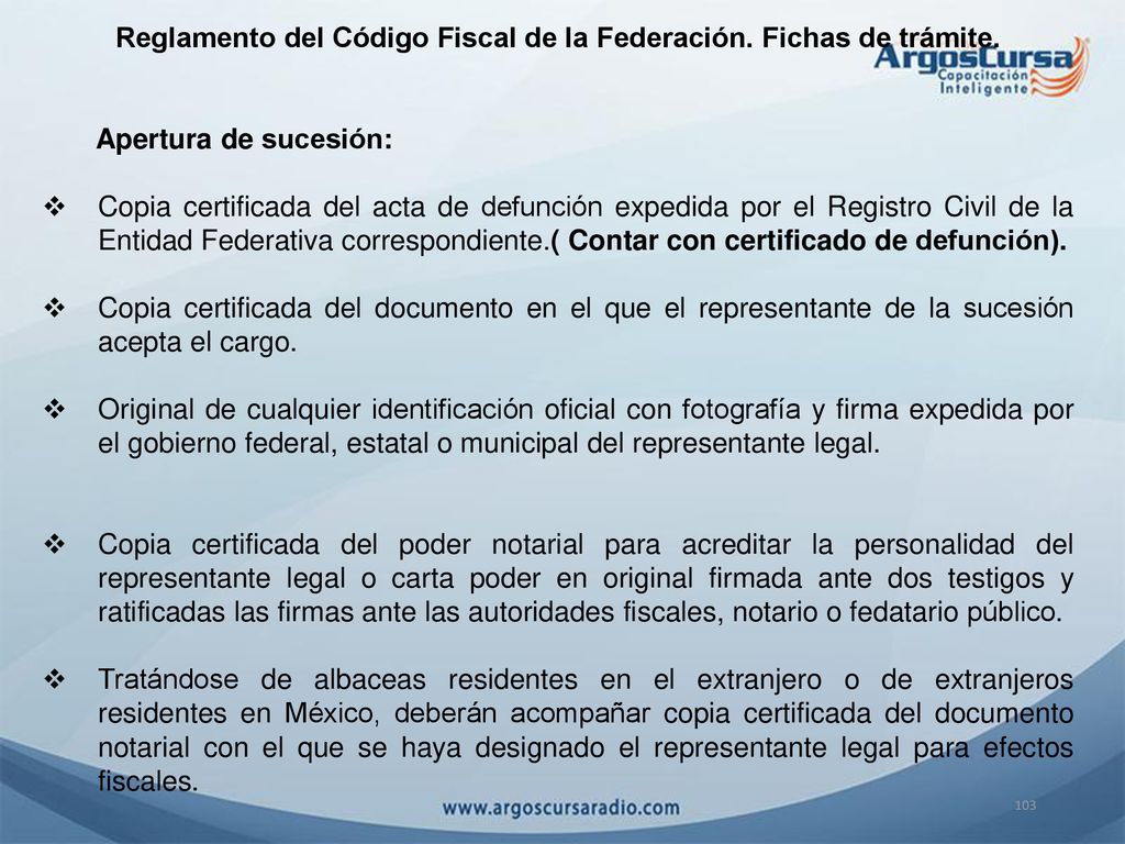 Reglamento del Código Fiscal de la Federación. Fichas de trámite.