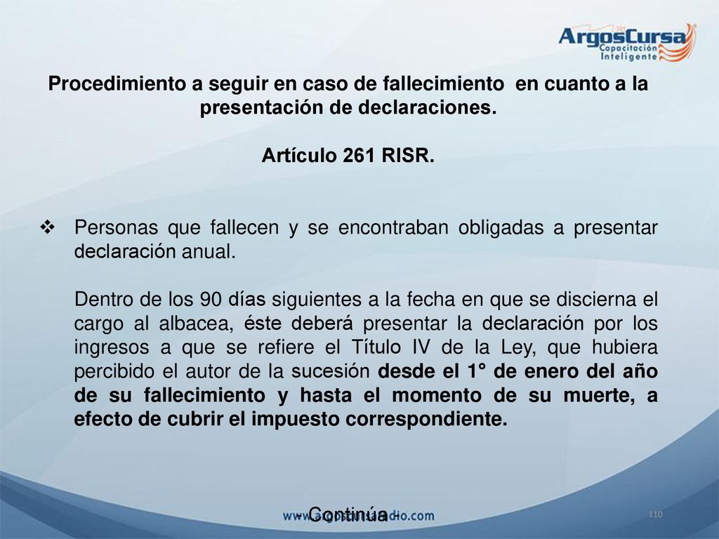 Procedimiento a seguir en caso de fallecimiento en cuanto a la presentación de declaraciones.