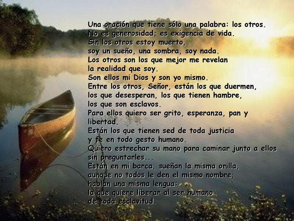 Una oración que tiene sólo una palabra: los otros