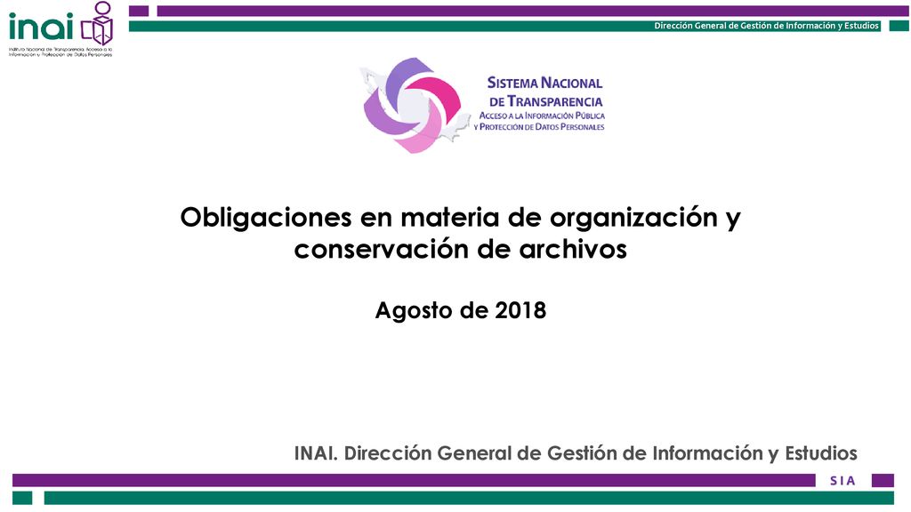 INAI. Dirección General de Gestión de Información y Estudios