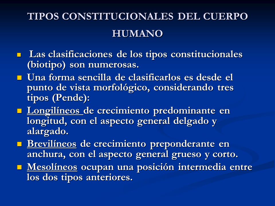 TIPOS CONSTITUCIONALES DEL CUERPO HUMANO