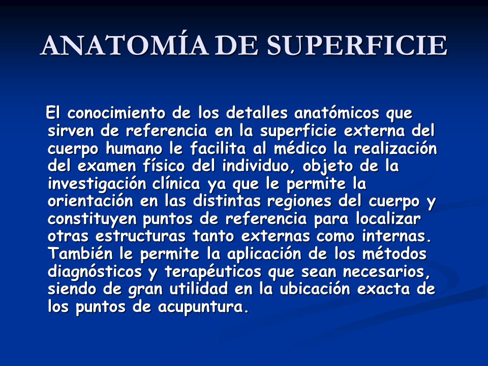 ANATOMÍA DE SUPERFICIE