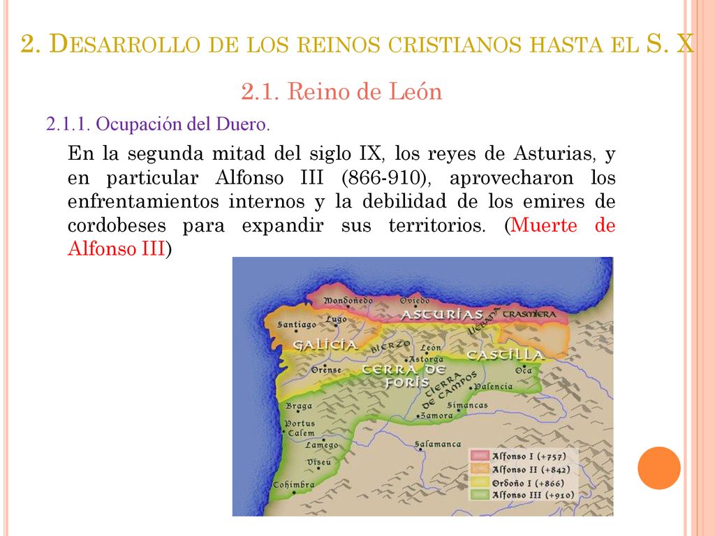2. Desarrollo de los reinos cristianos hasta el S. X