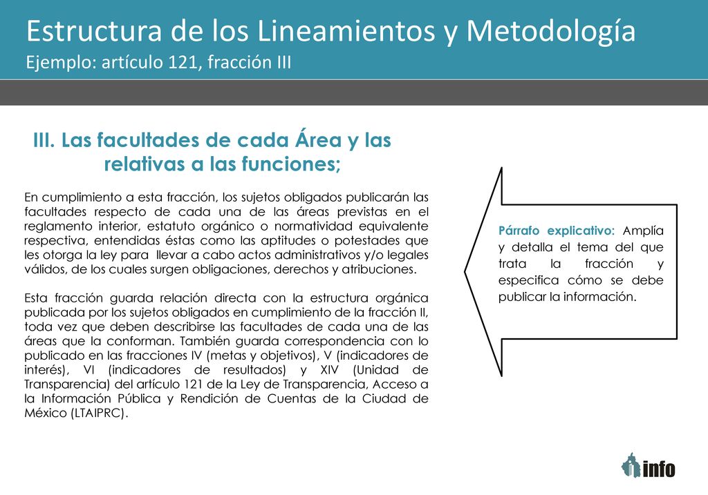 Las facultades de cada Área y las relativas a las funciones;