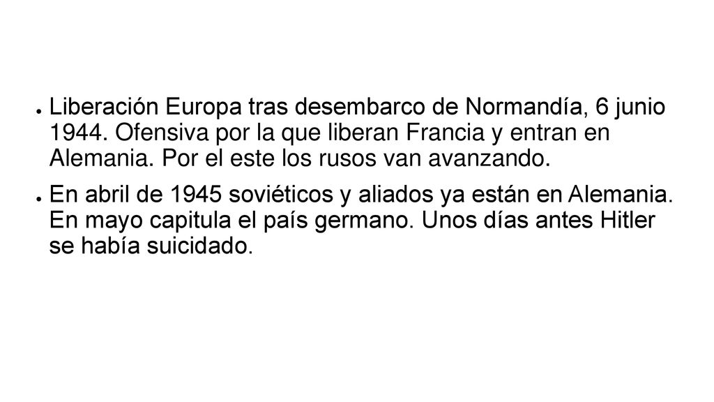 Liberación Europa tras desembarco de Normandía, 6 junio 1944