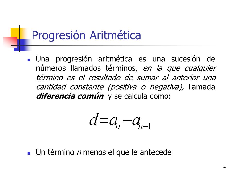 Progresión Aritmética