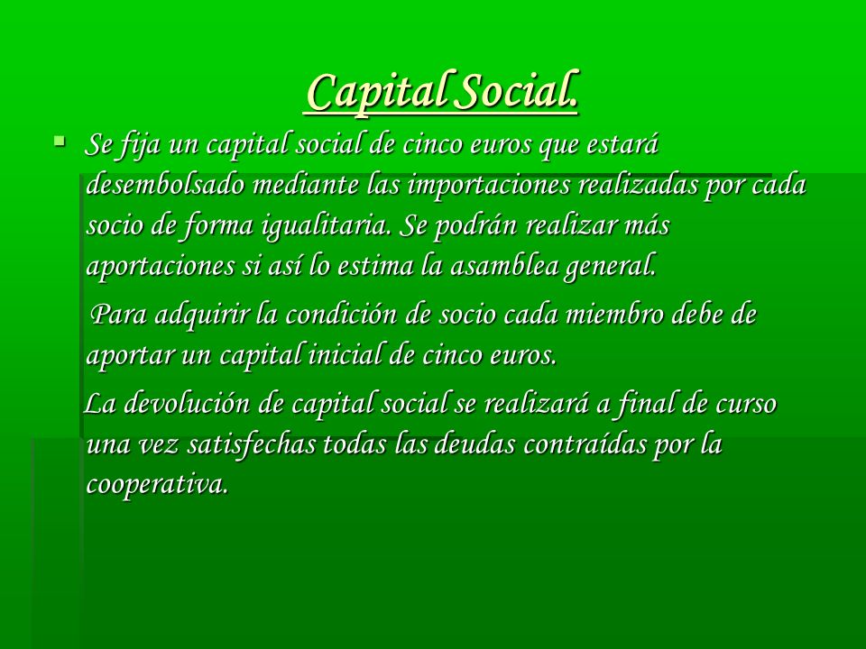Capital Social.