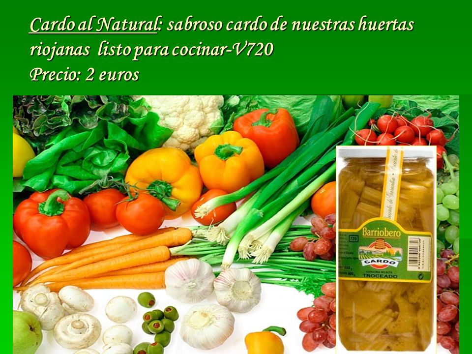 Cardo al Natural: sabroso cardo de nuestras huertas riojanas listo para cocinar-V720 Precio: 2 euros
