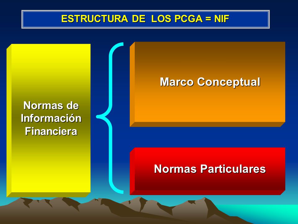 ESTRUCTURA DE LOS PCGA = NIF Normas de Información Financiera