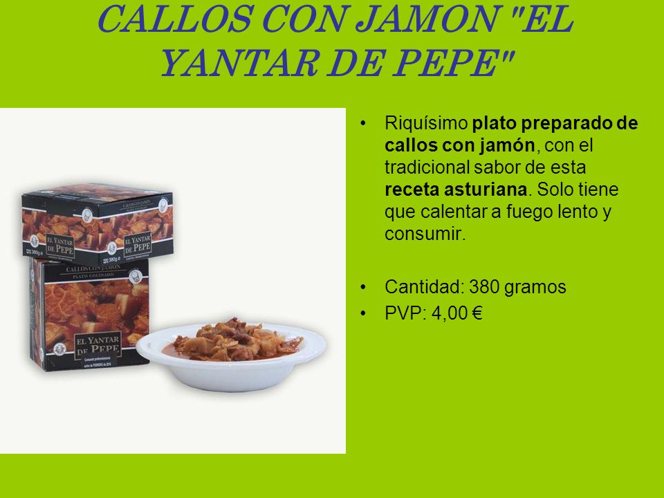 CALLOS CON JAMON EL YANTAR DE PEPE