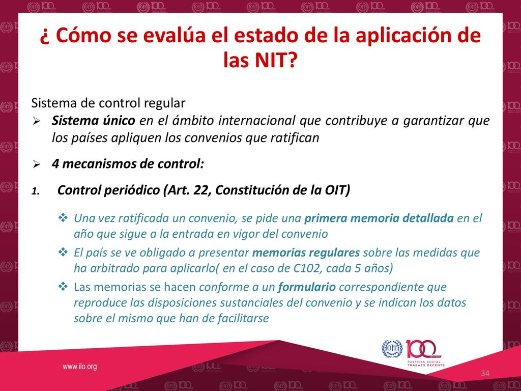 ¿ Cómo se evalúa el estado de la aplicación de las NIT