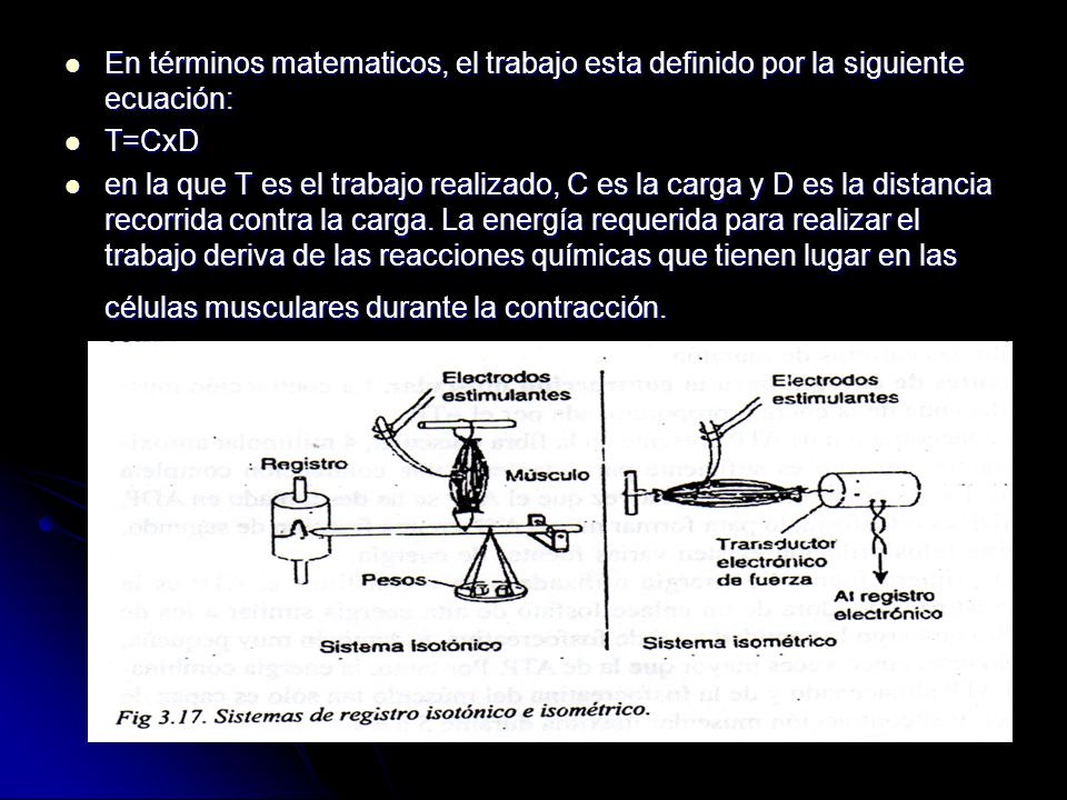 En términos matematicos, el trabajo esta definido por la siguiente ecuación: