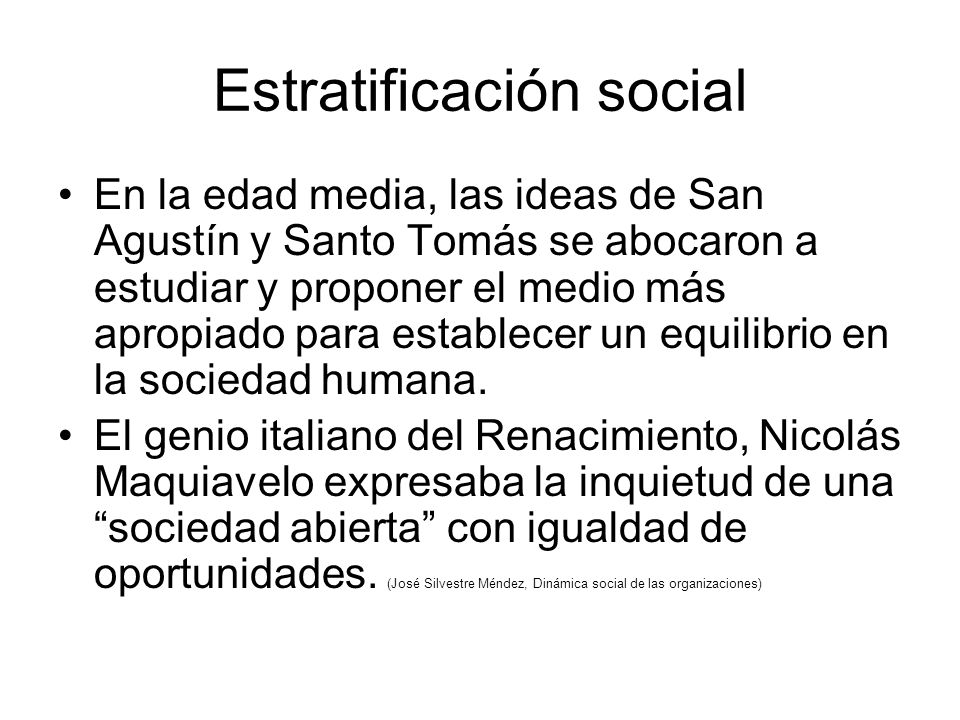 Estratificación social