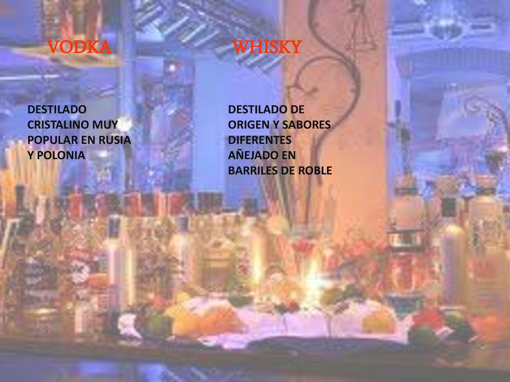 VODKA WHISKY DESTILADO CRISTALINO MUY POPULAR EN RUSIA Y POLONIA