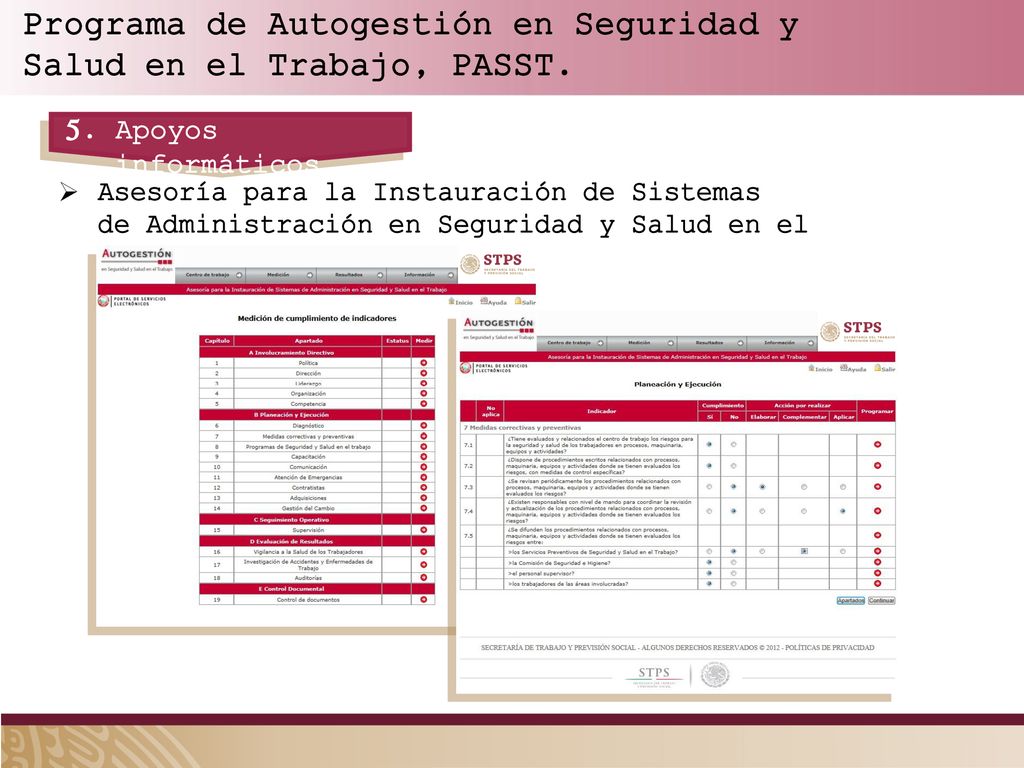 Programa de Autogestión en Seguridad y Salud en el Trabajo, PASST.