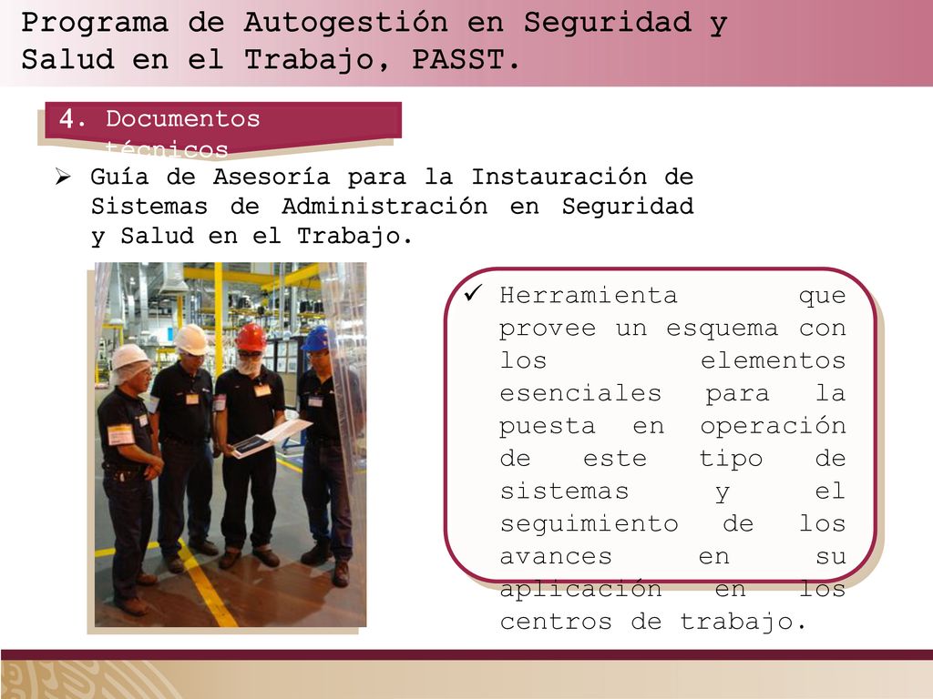 Programa de Autogestión en Seguridad y Salud en el Trabajo, PASST.