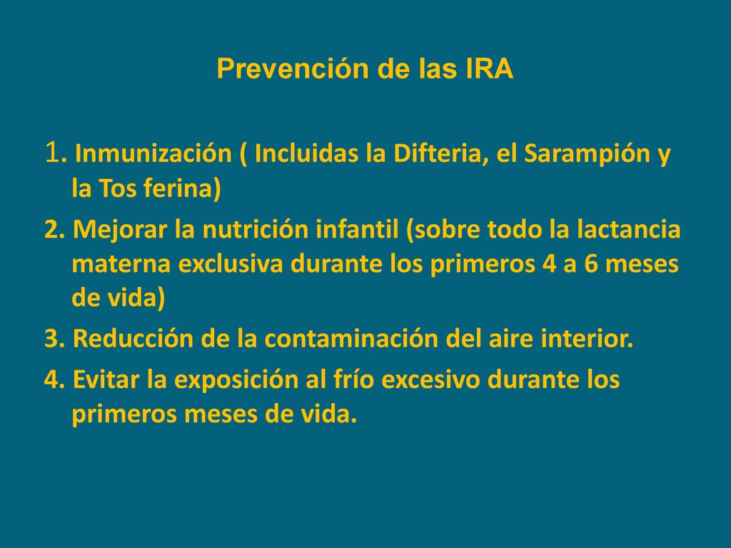 1. Inmunización ( Incluidas la Difteria, el Sarampión y la Tos ferina)