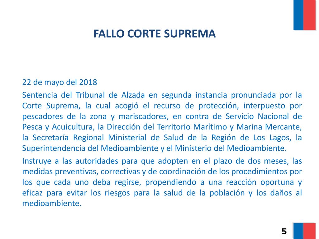 FALLO CORTE SUPREMA 22 de mayo del 2018