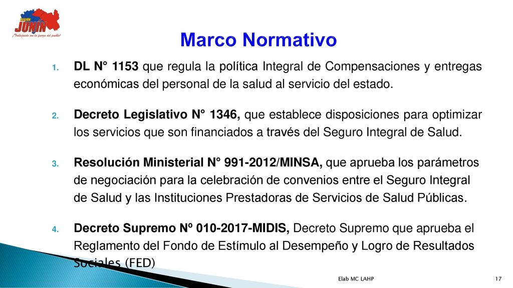 Marco Normativo DL N° 1153 que regula la política Integral de Compensaciones y entregas económicas del personal de la salud al servicio del estado.