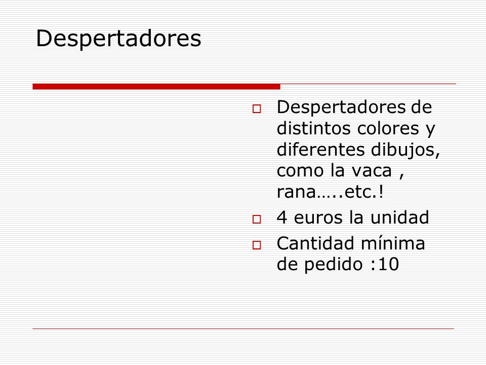 Despertadores Despertadores de distintos colores y diferentes dibujos, como la vaca , rana…..etc.!