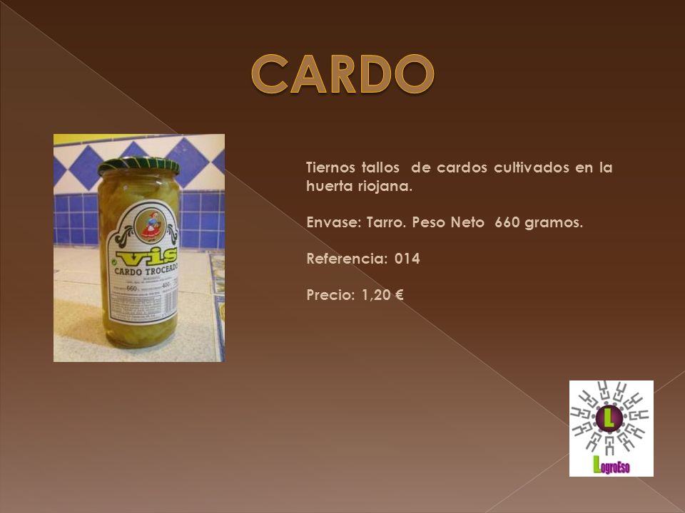 cardo Tiernos tallos de cardos cultivados en la huerta riojana.