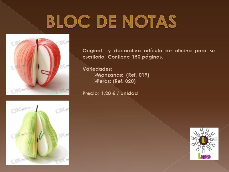 BLOC DE NOTAS Original y decorativo artículo de oficina para su escritorio. Contiene 150 páginas. Variedades: