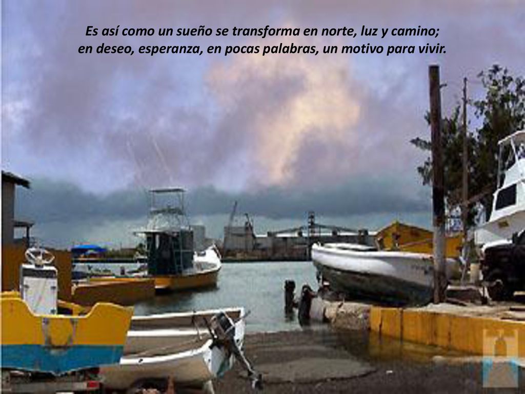 Es así como un sueño se transforma en norte, luz y camino;