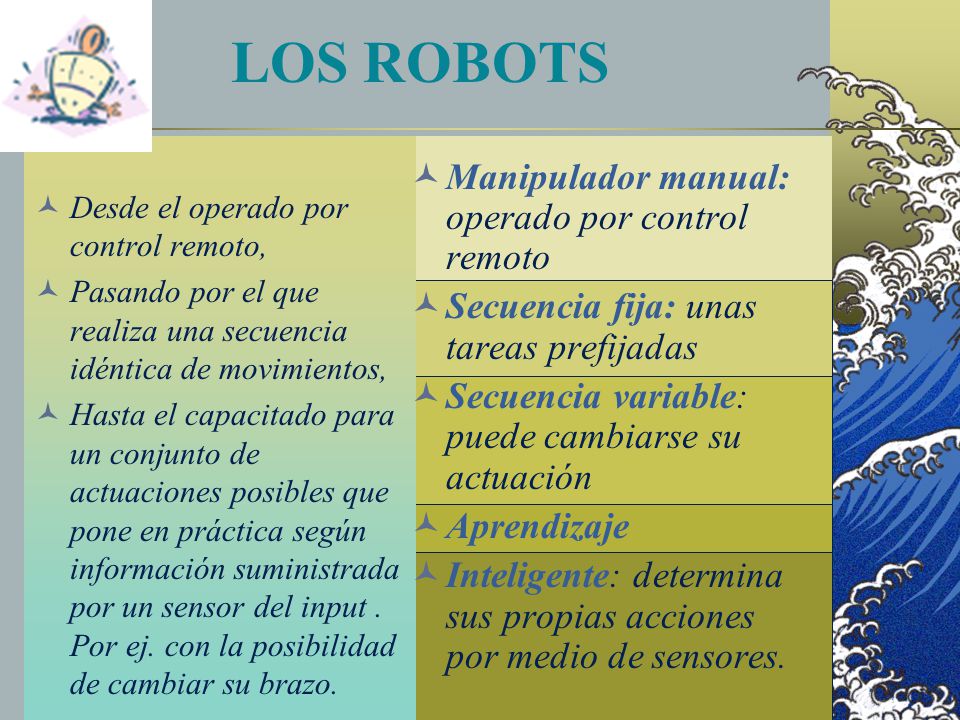 LOS ROBOTS Manipulador manual: operado por control remoto