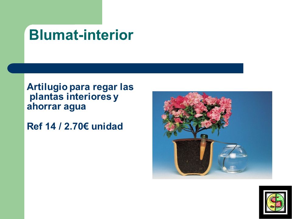 Blumat-interior Artilugio para regar las plantas interiores y